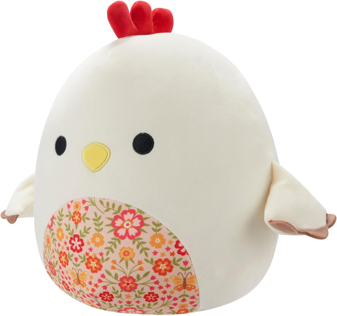 Squishmallows 12'' Beige Rooster With Floral Belly Plush