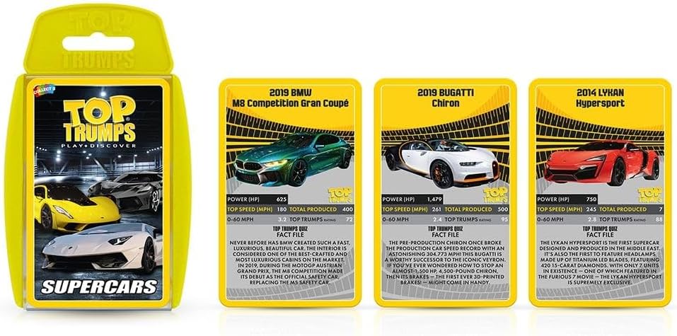 Top Trumps Classics Supercars Card Game