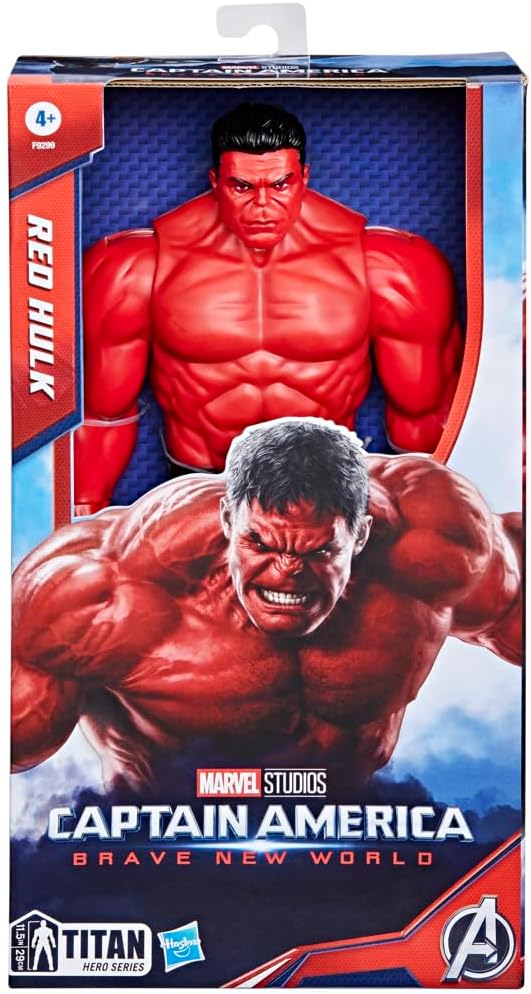 Captain America Brave New World Titan Hero Series Deluxe Red Hulk Action Figure