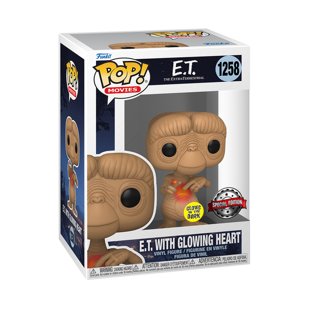 E.T. with Glowing Heart 40th Anniversary Glow In The Dark Funko Pop! Vinyl Figure