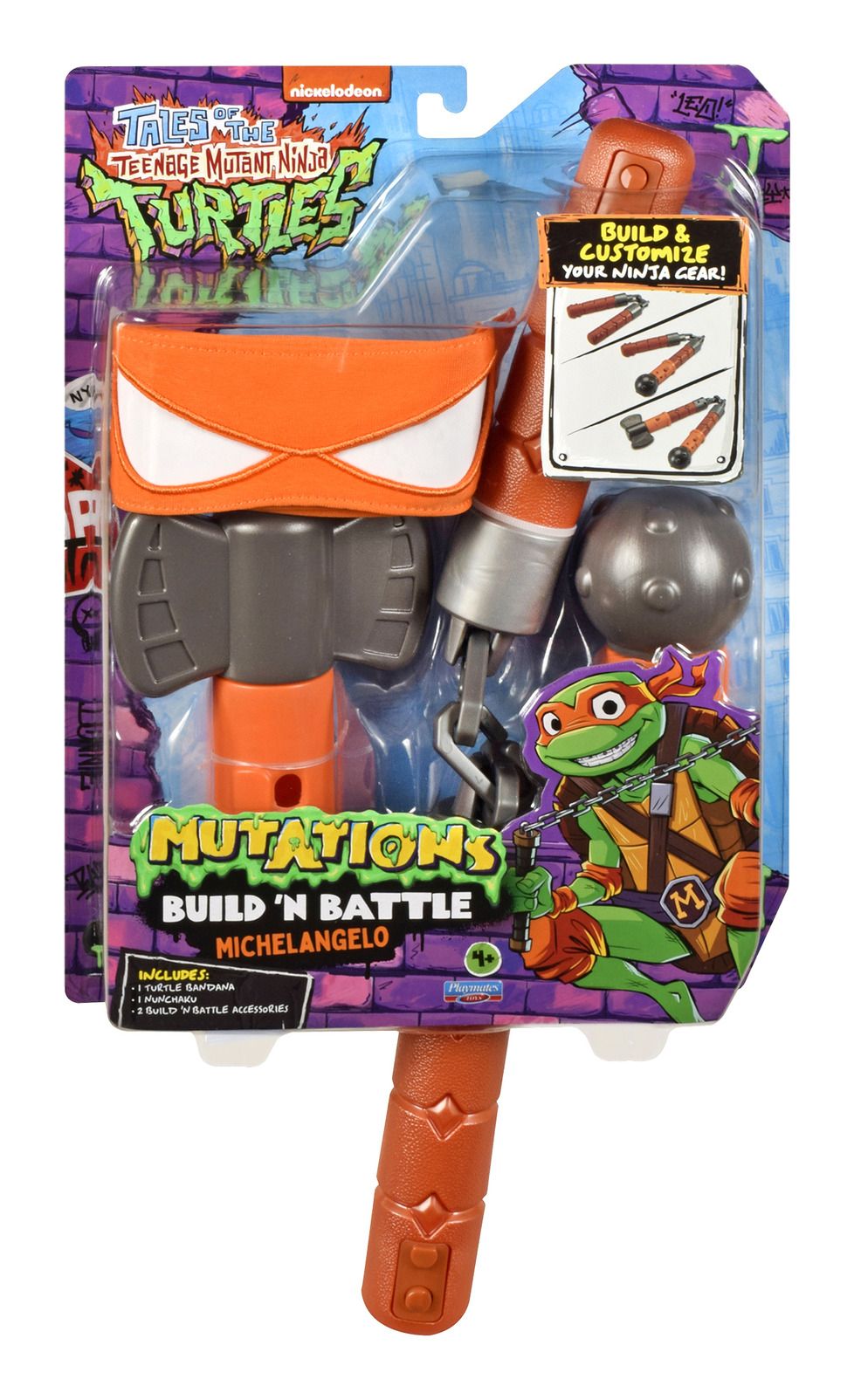 Tales of TMNT Build n Battle Michaelangelo's Role Play Weapon