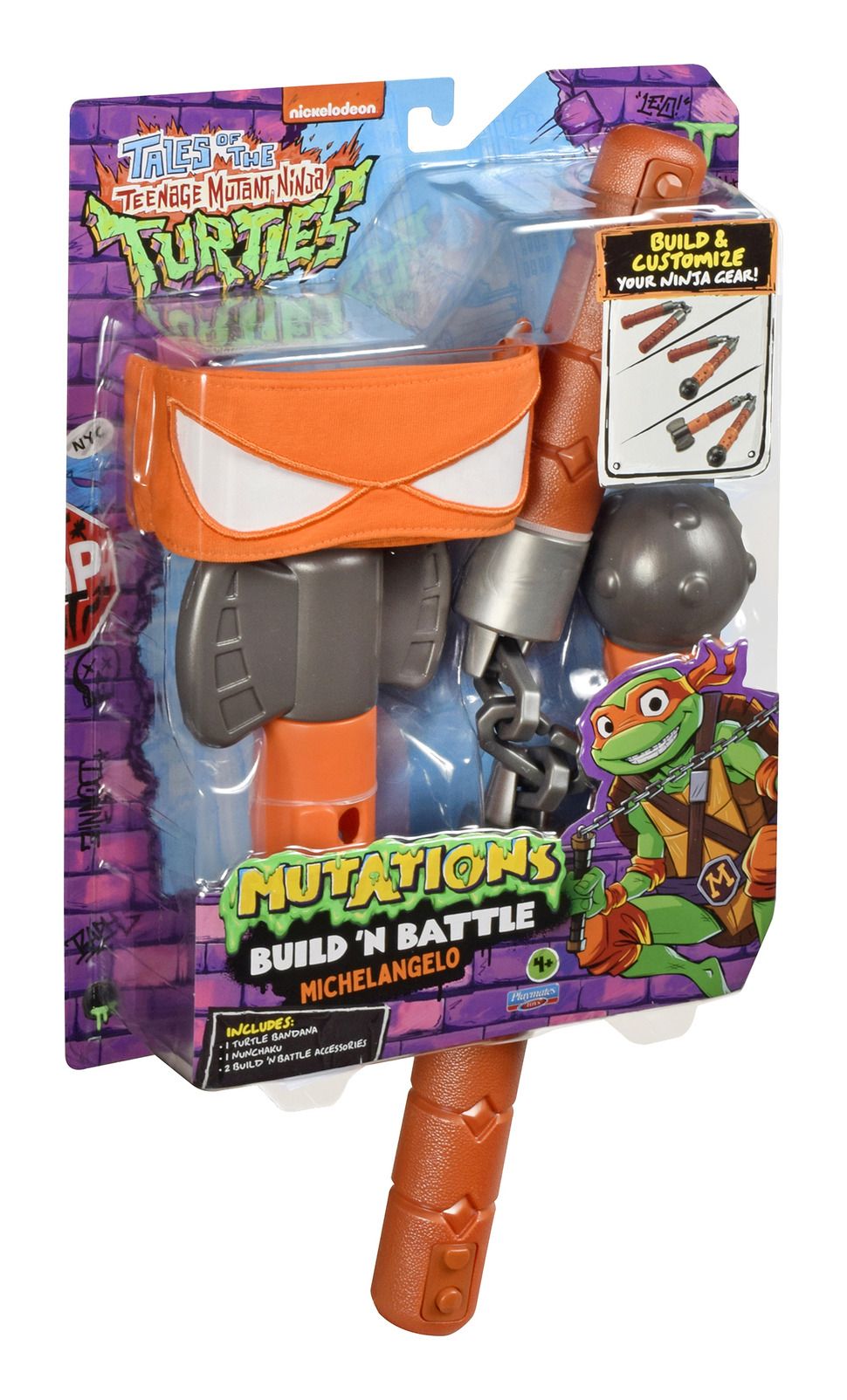 Tales of TMNT Build n Battle Michaelangelo's Role Play Weapon