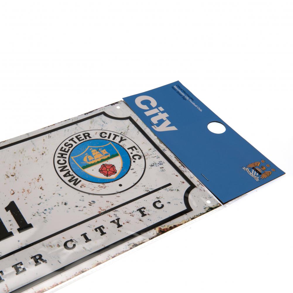 Manchester City FC Retro Street Sign