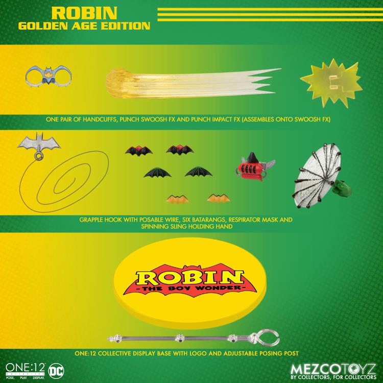 Mezco DC Comics One:12 Collective Robin (Golden Age Edition) Action Figure