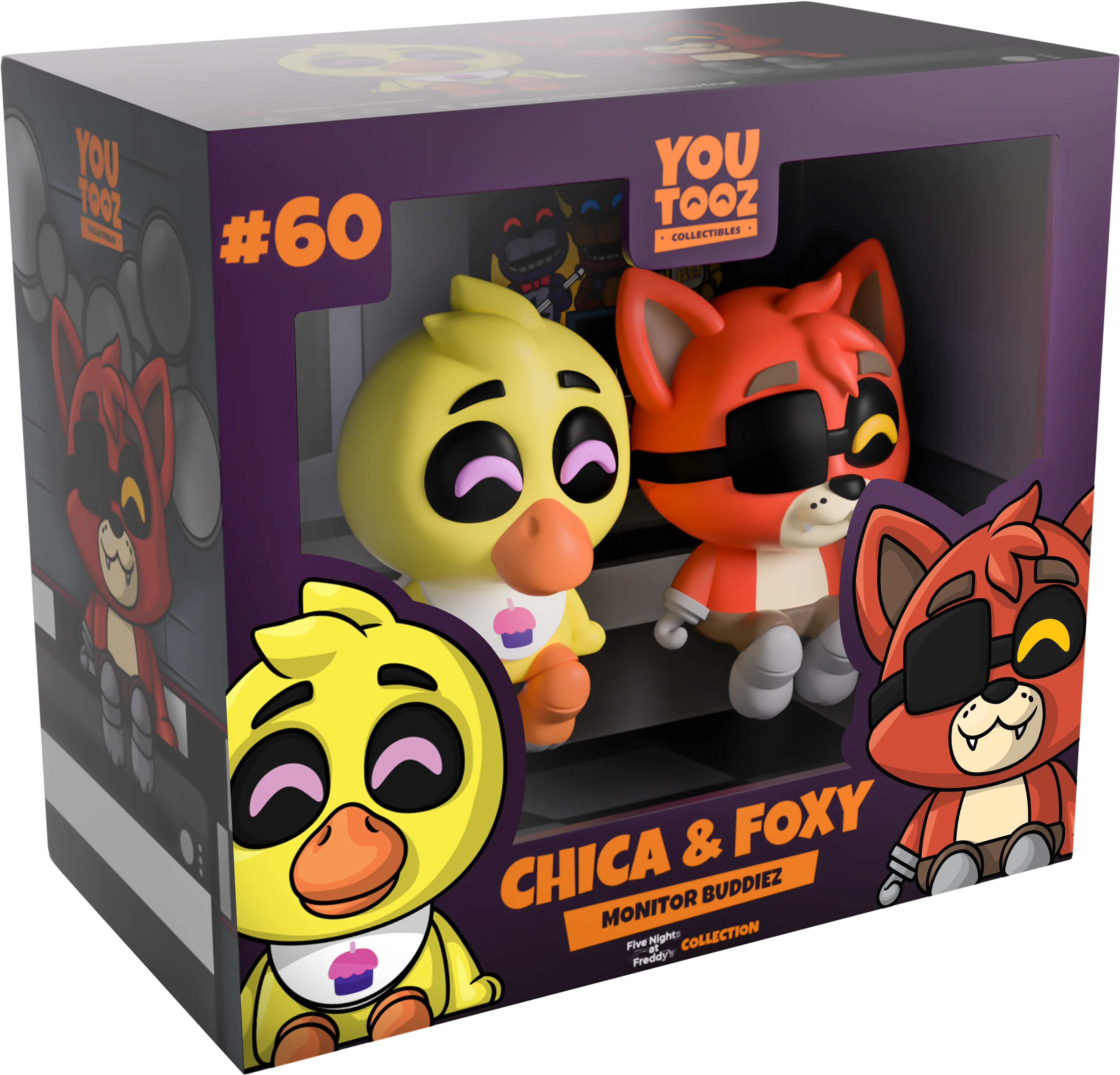 Youtooz Five Nights at Freddy's Chica & Foxy Monitor Buddiez Figures