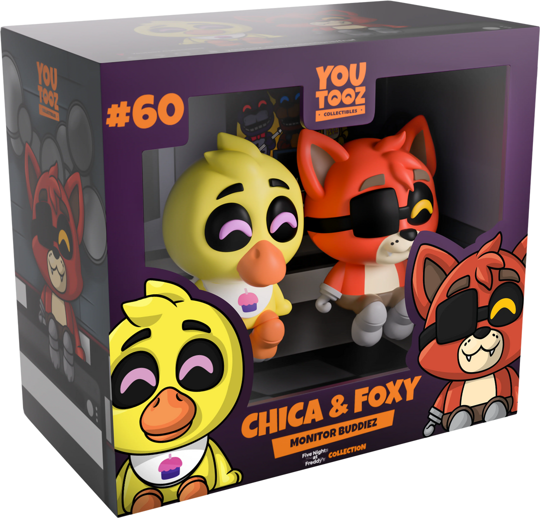 Youtooz Five Nights at Freddy's Chica & Foxy Monitor Buddiez Figures