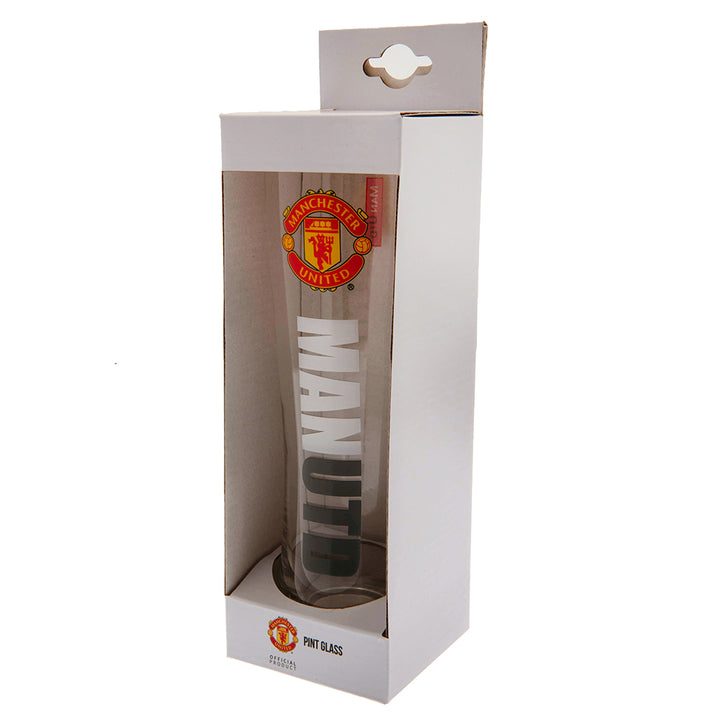 Manchester United FC Tall Beer Glass