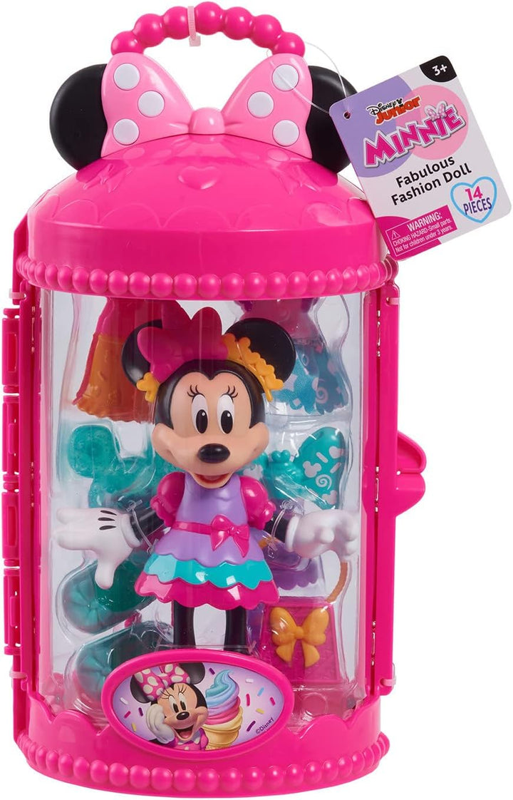 Disney Junior Minnie Mouse 6" Fabulous Fashion Doll with Case