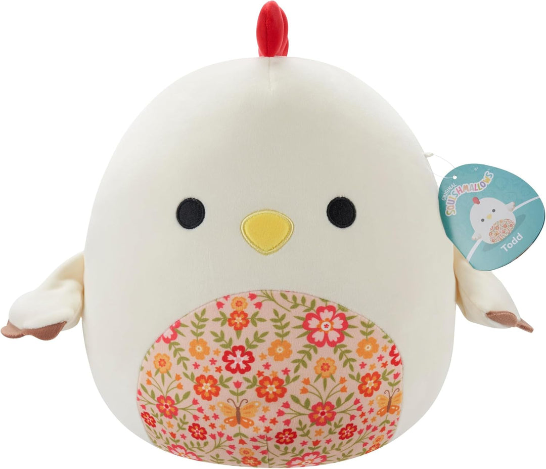 Squishmallows 12'' Beige Rooster With Floral Belly Plush