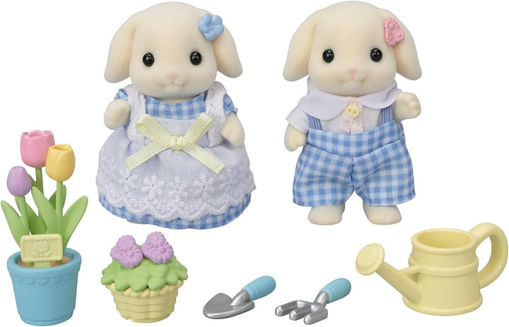 Sylvanian Families Blossom Gardening Set Flora Rabbit Sister & Brother