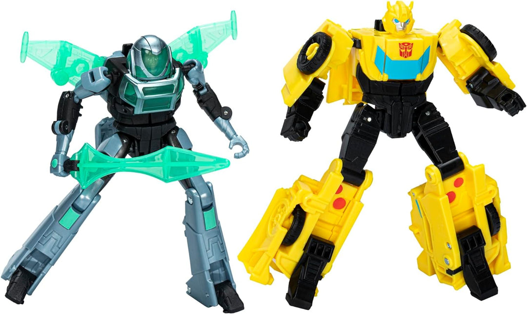 Transformers Earthspark Cyber Combiner Bumblebee & Mo Malto Figures