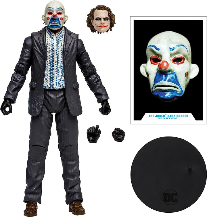 McFarlane DC Multiverse The Joker Bank Robber (The Dark Knight Trilogy) Gold Label 7" Action Figure