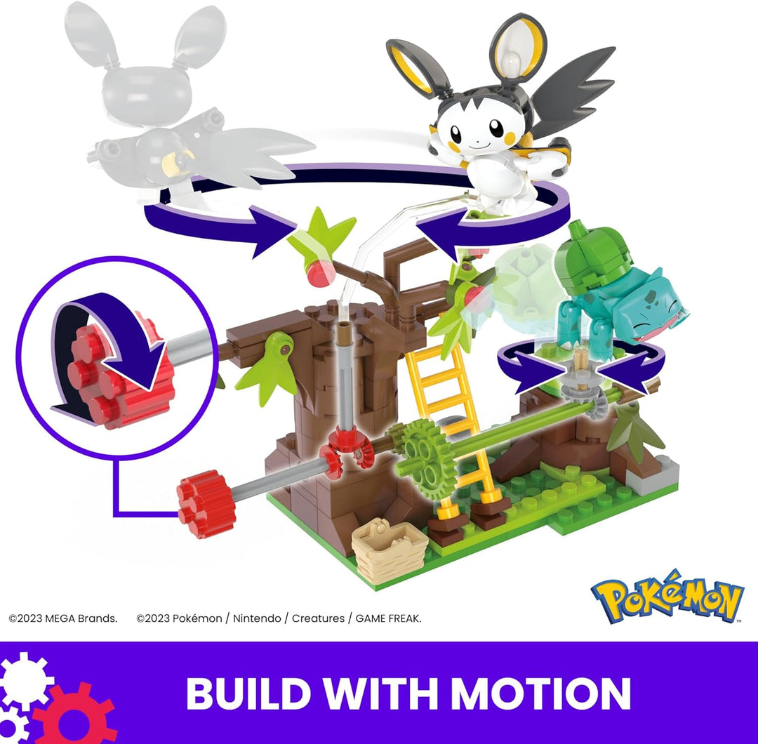 Mega Construx Pokémon Emolga and Bulbasaur’s Charming Woods Building Set