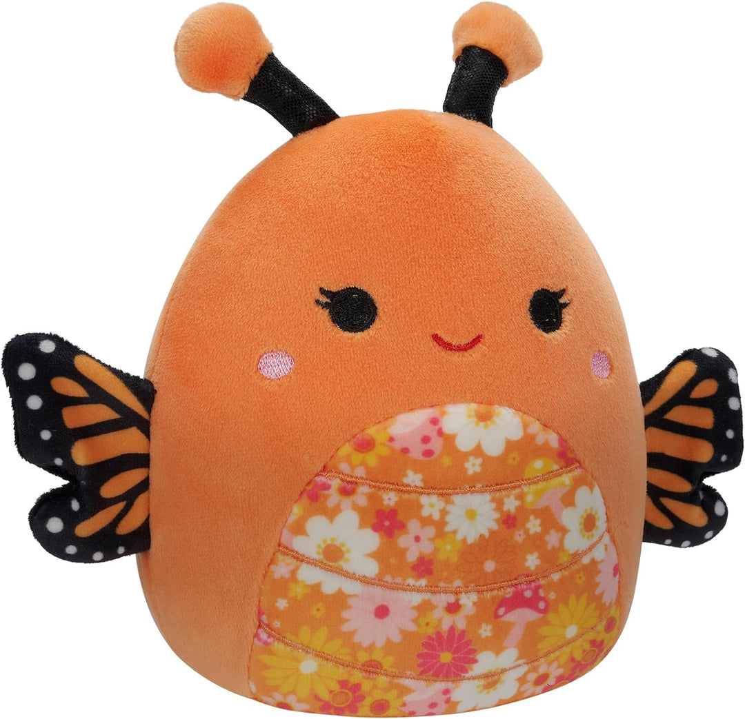 Squishmallows 16" Orange Monarch Butterfly With Floral Bell Plush