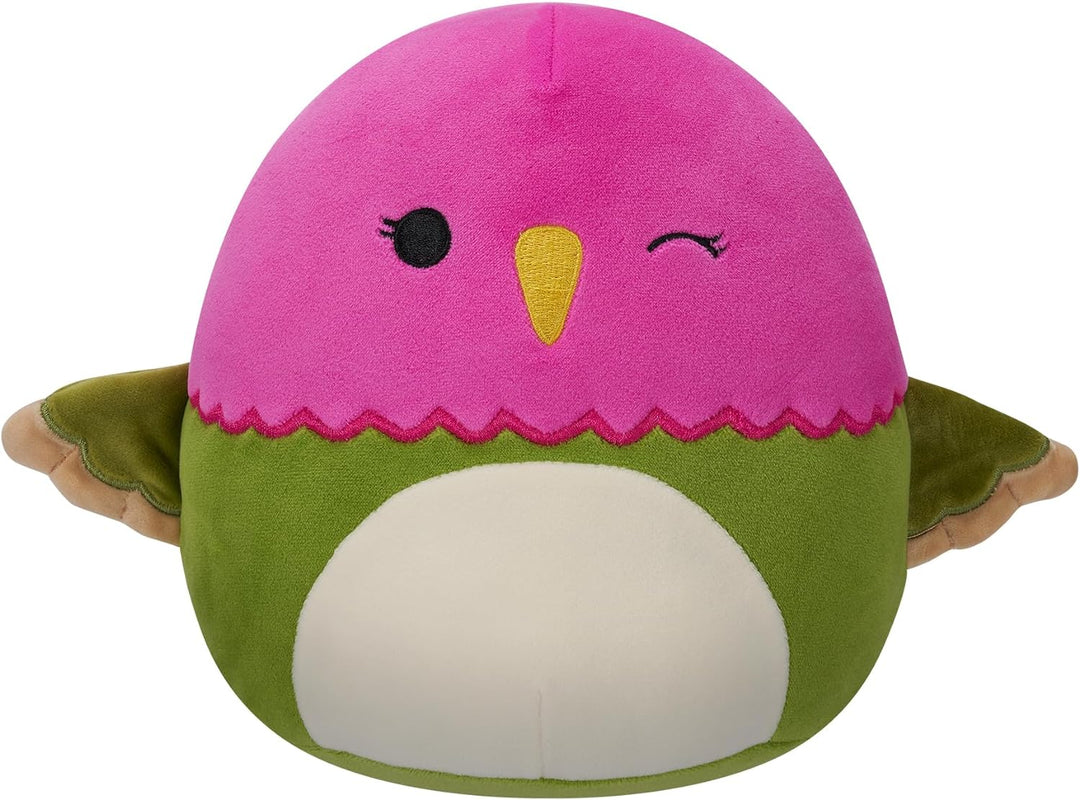 Squishmallows 7.5'' Pink and Green Hummingbird With Wink Plush