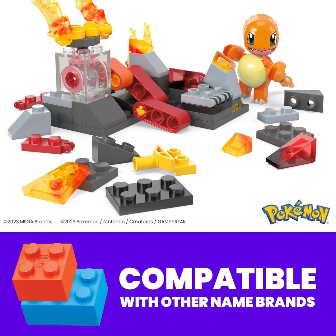 MEGA Pokémon Action Figure Building Toys Charmander's Fire-Type Spin