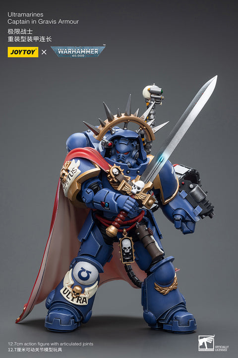 Warhammer 40K 1/18 Scale Ultramarines Captain in Gravis Armour