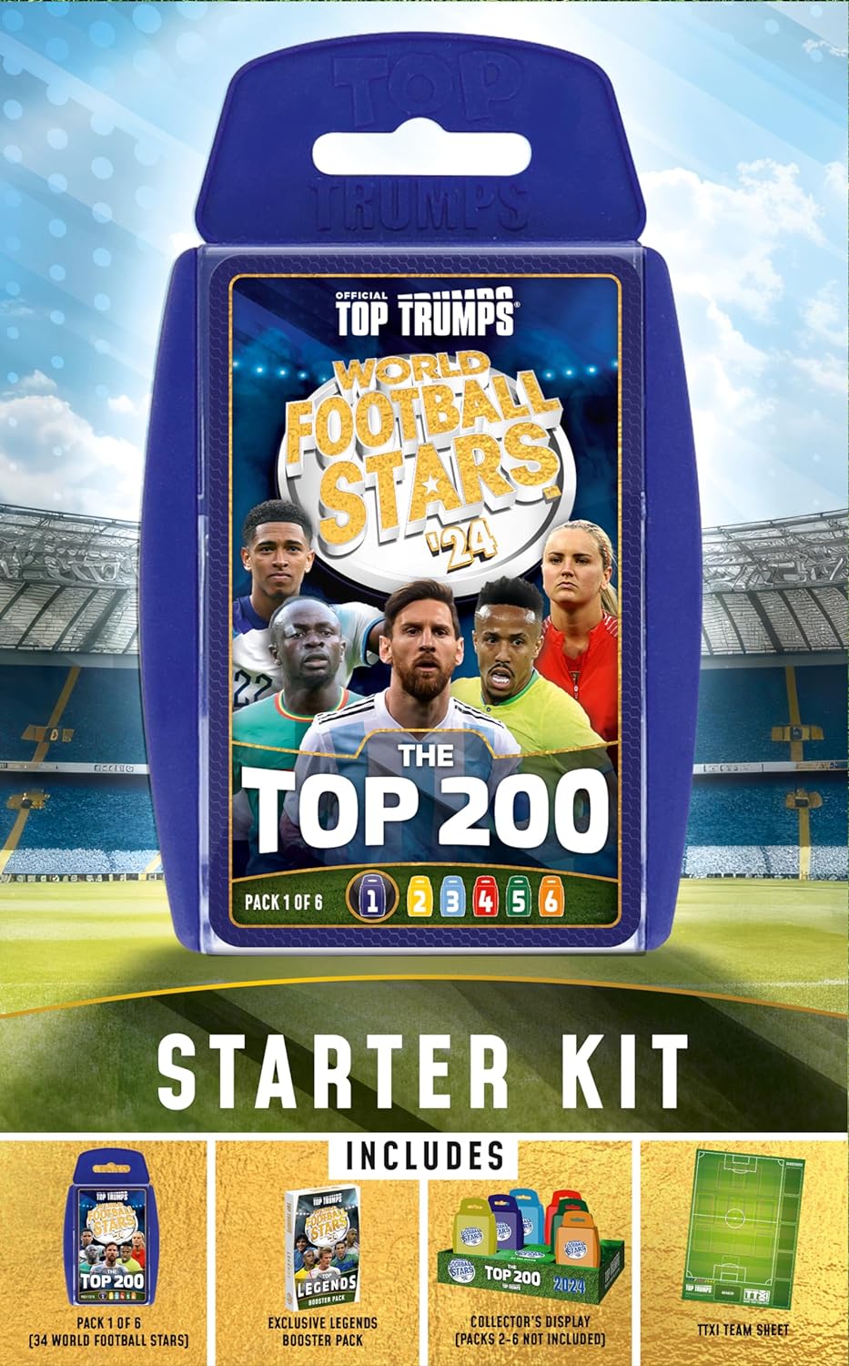 Top Trumps World Football Stars 2024 The Top 200 Starter Kit