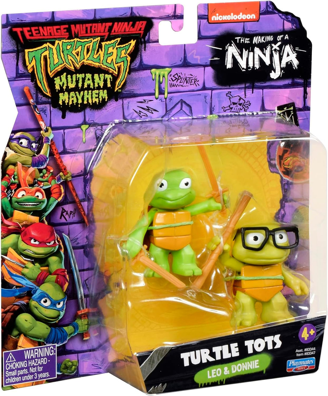 Teenage Mutant Ninja Turtles Mutant Mayhem Toddler Leonardo And Donatello Figures