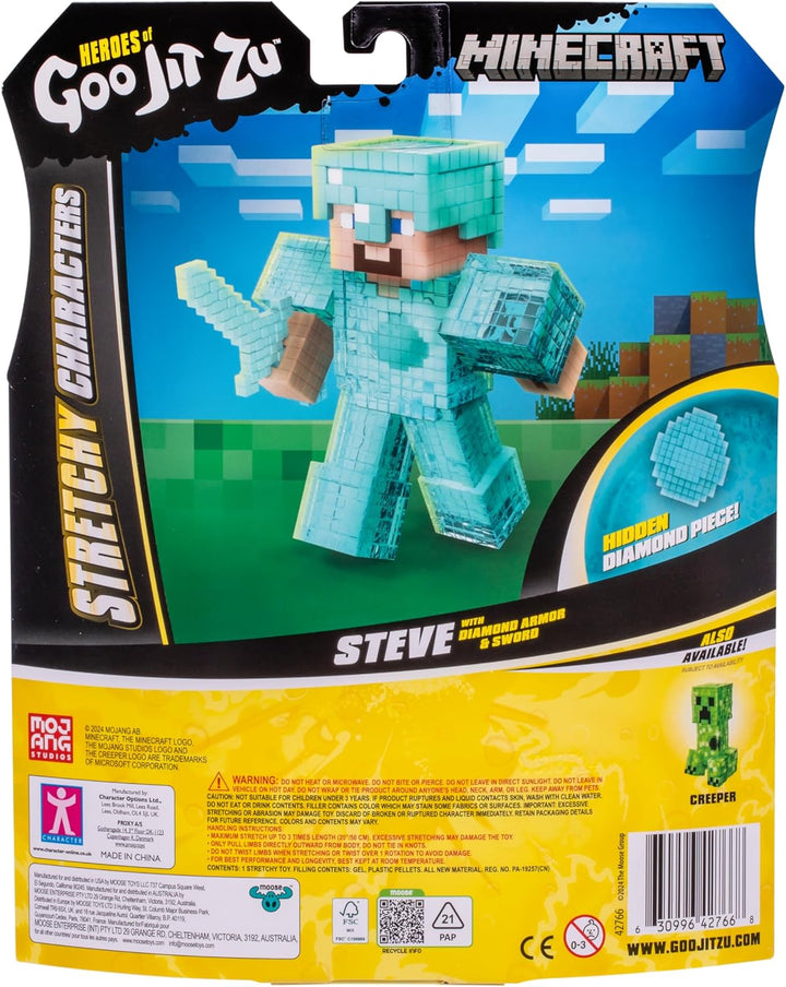 Heroes of Goo Jit Zu Minecraft Steve With Diamond Armor & Sword