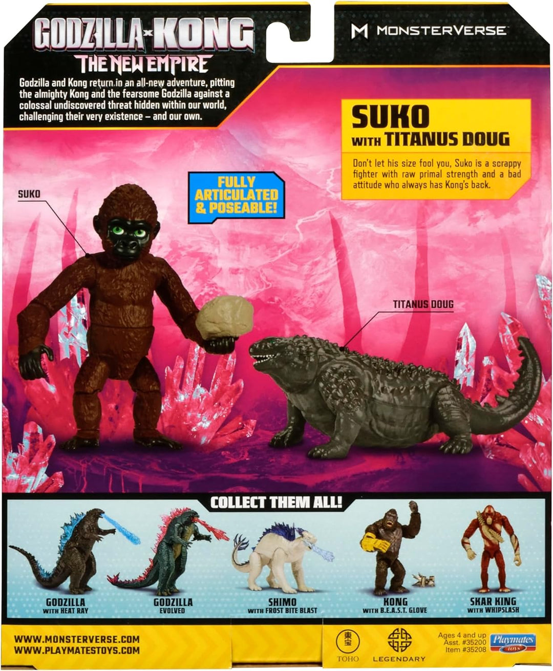 Godzilla x Kong The New Empire 3.5" Suko With Titanus Dog Action Figure