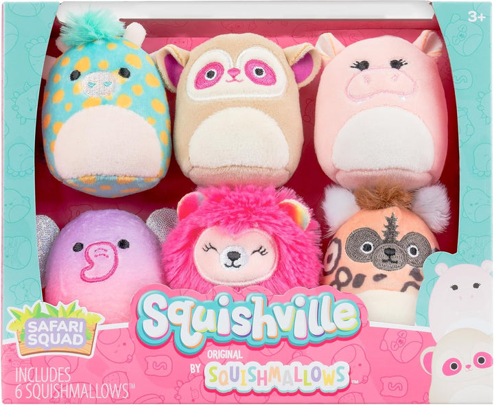 Squishmallows Squishville Safari Squad Mini 2" Plush (6 Pack)