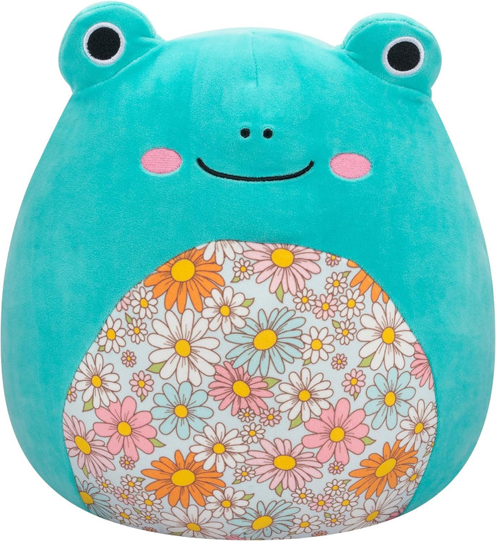 Squishmallows 7.5"Aqua Frog With Floral Belly Plush