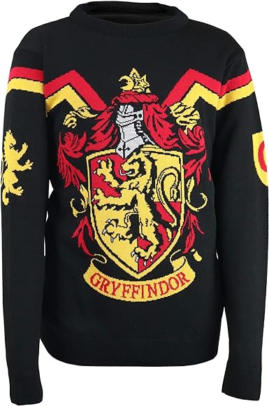 Official Harry Potter Gryffindor Crest Knitted Unisex Sweatshirt