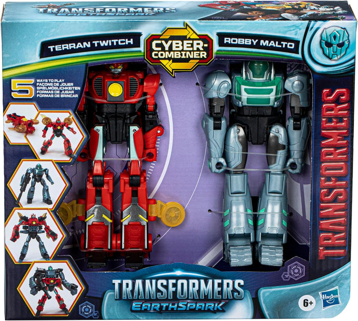 Transformers Earthspark Cyber Combiner Terran Twitch & Robby Malto Figures