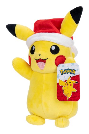 Pokemon 8" Seasonal Pikachu Plush with Santa Hat