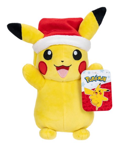 Pokemon 8" Seasonal Pikachu Plush with Santa Hat