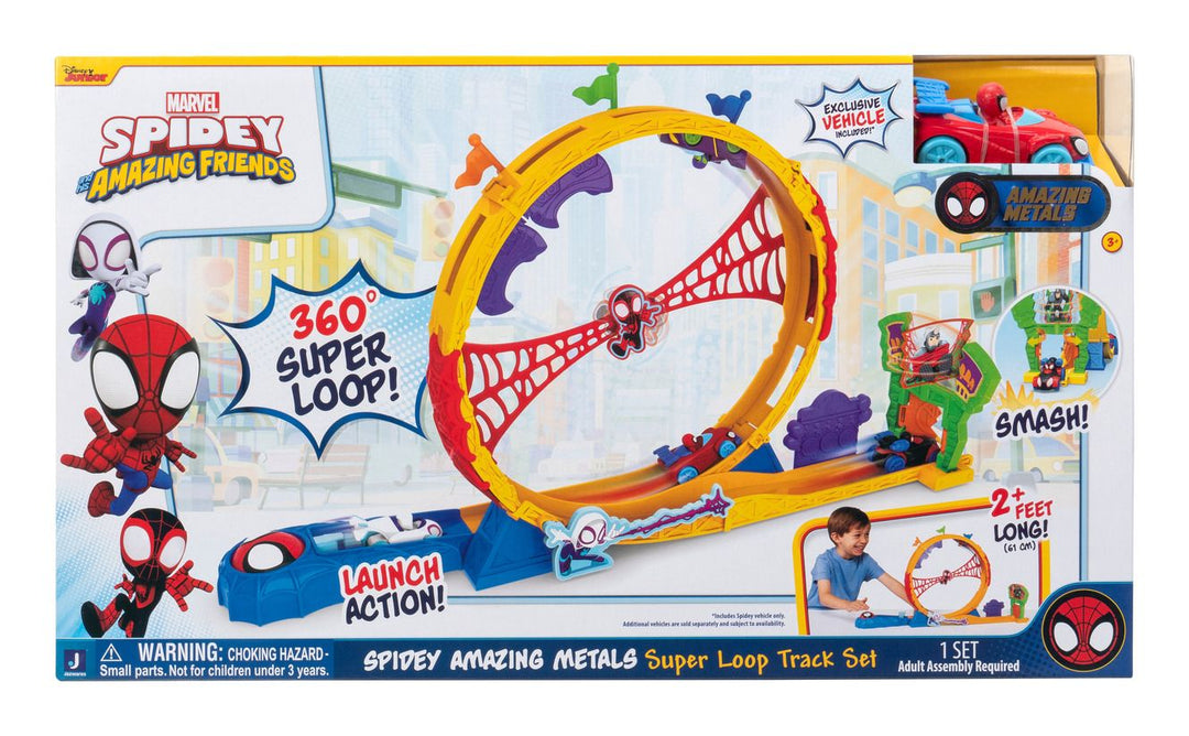 Marvel Spidey and His Amazing Friends Amazing Metals Super Loop Track Set