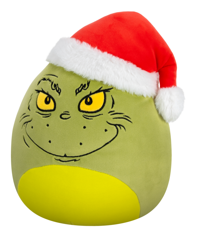 Squishmallows 8" Grinch in Santa Hat