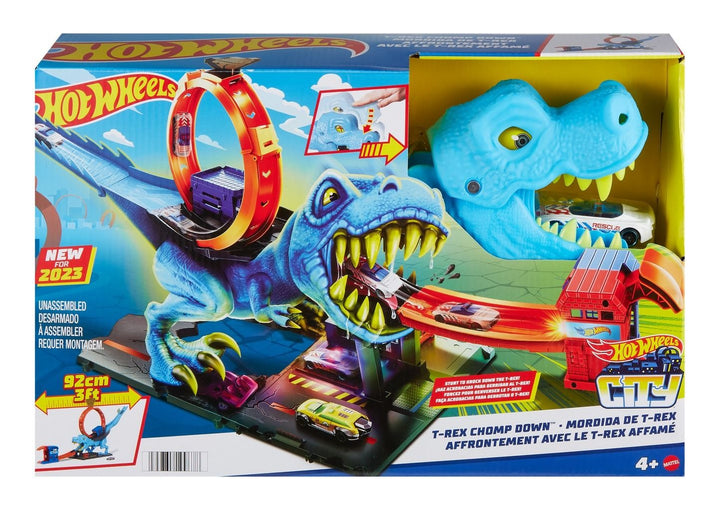 Hot Wheels City T-Rex Chomp Down Playset