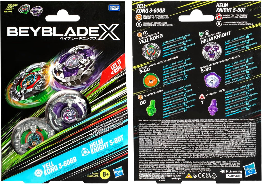 Beyblade X Yell Kong 3-60GB Helm Knight 5-80T Dual Pack Set