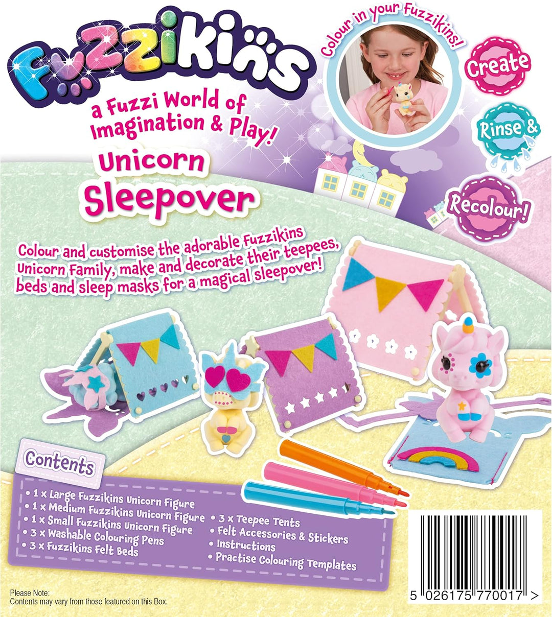 Fuzzikins Colour and Wash Unicorn Sleepover Art Kit