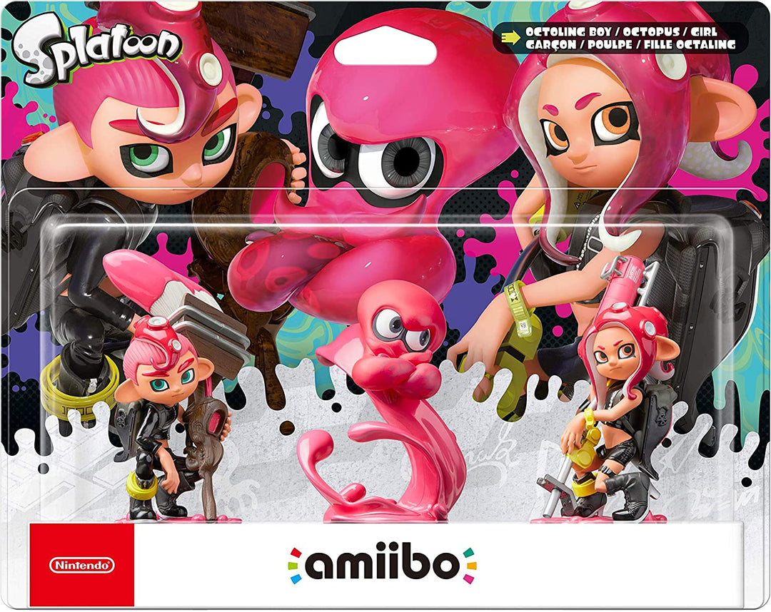 Nintendo Amiibo Character 3 Pack - Octoling Boy/Octopus/Girl (Splatoon Collection)