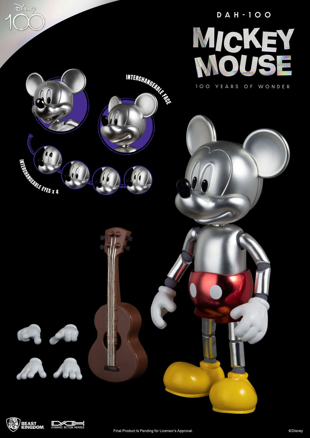 Beast Kingdom DAH-100 Disney 100 Year of Wonder Mickey Mouse 1/9 Scale Dynamic 8ction Heroes Action Figure - Infinity Collectables  - #tag1#