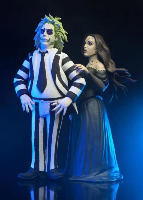 NECA Beeltejuice Beetlejuice Toony Terrors Beetlejuice and Delores Two-Pack Figures