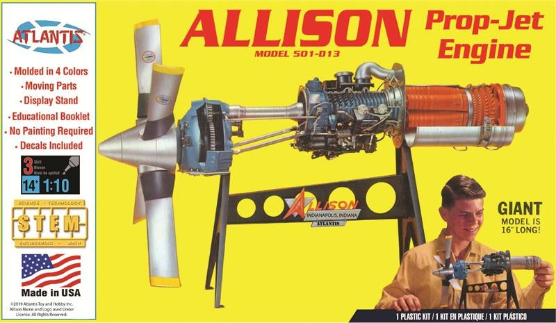 Atlantis Models 1:10 Scale Allison Turbo Prop Engine Kit