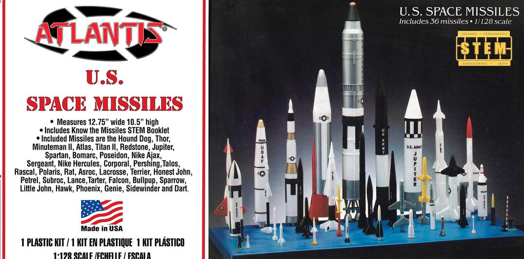 Atlantis Models 1:128 Scale U.S. Space Missiles 36 Missile Kit