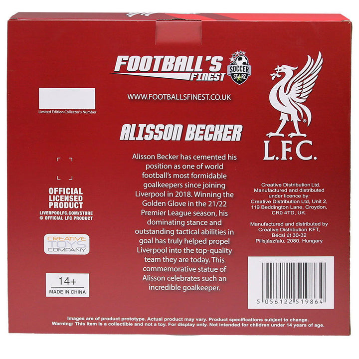 Alisson Becker Liverpool FC Football's Finest Premium 60cm Statue - Infinity Collectables  - #tag1#