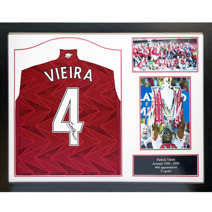 Arsenal FC Patrick Vieira Signed Shirt (Framed) - Infinity Collectables  - #tag1#