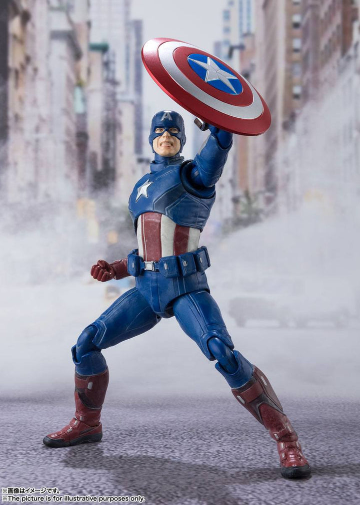 Avengers S.H. Figuarts Action Figure Captain America (Avengers Assemble Edition) 15 cm - Infinity Collectables  - #tag1#