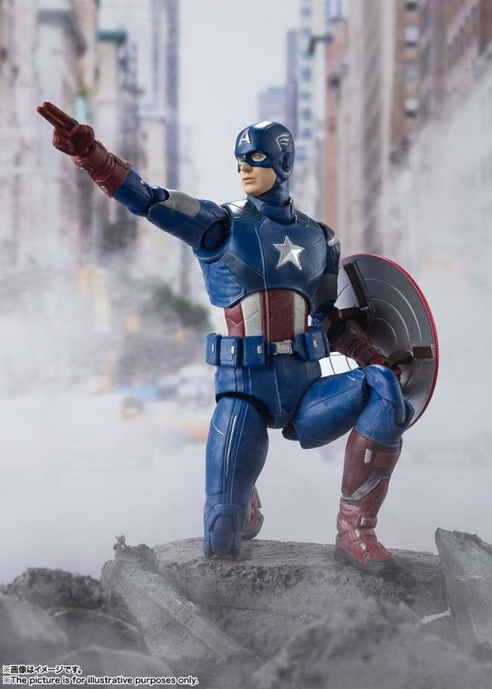 Avengers S.H. Figuarts Action Figure Captain America (Avengers Assemble Edition) 15 cm - Infinity Collectables  - #tag1#