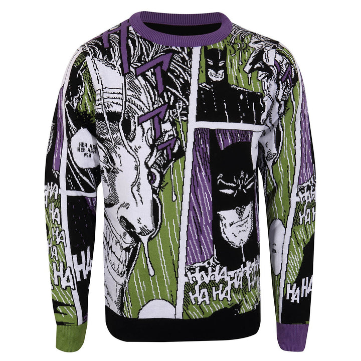 Official DC Comics Batman Joker Manga Knitted Unisex Jumper