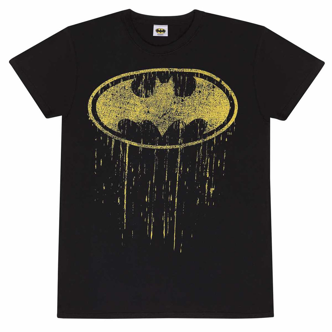 DC Comics Batman Dripping Symbol Unisex Adults T-Shirt