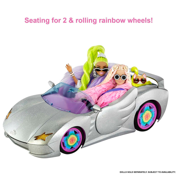 Barbie Extra Vehicle Sparkly 2-Seater Toy Convertible - Infinity Collectables  - #tag1#