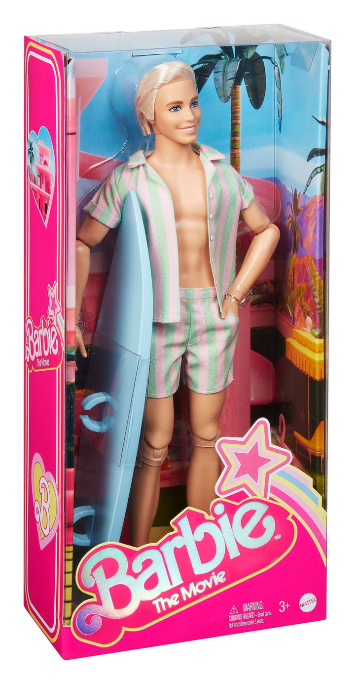 Barbie The Movie Ken Doll Wearing Pastel Striped Beach Matching Set - Infinity Collectables  - #tag1#