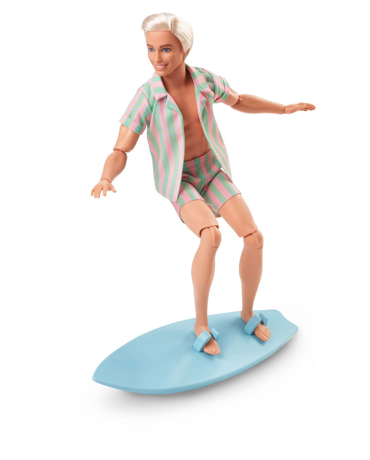 Barbie The Movie Ken Doll Wearing Pastel Striped Beach Matching Set - Infinity Collectables  - #tag1#